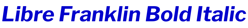 Libre Franklin Bold Italic шрифт